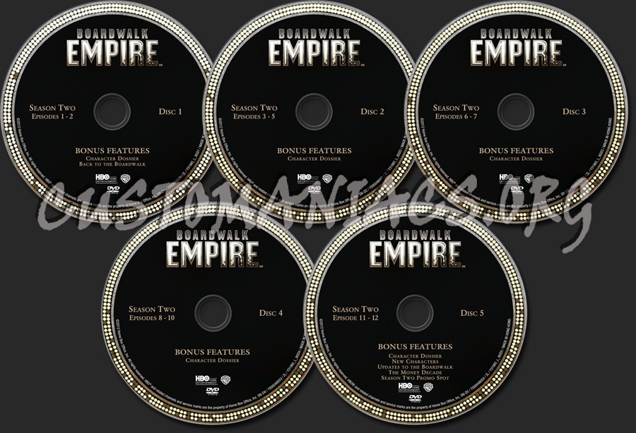 Boardwalk Empire Season 2 dvd label