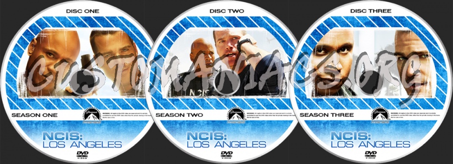 NCIS: Los Angeles - Season 1 2 3 dvd label