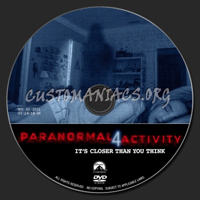 Paranormal Activity 4 (2012) dvd label