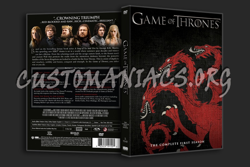 Game of Thrones Season 1 dvd cover