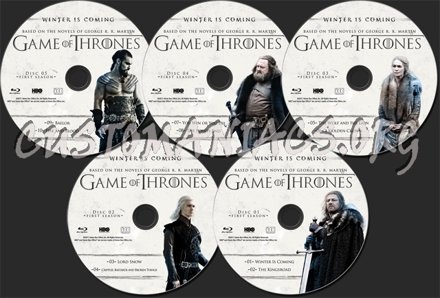 Game of Thrones Season 1 blu-ray label