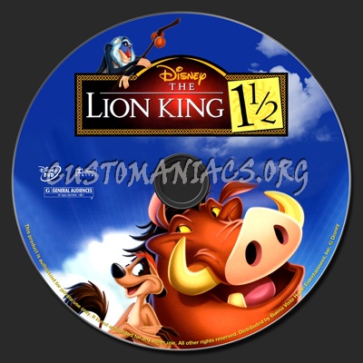 The Lion King 1 1/2 dvd label