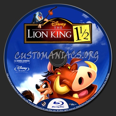 The Lion King 1 1/2 blu-ray label