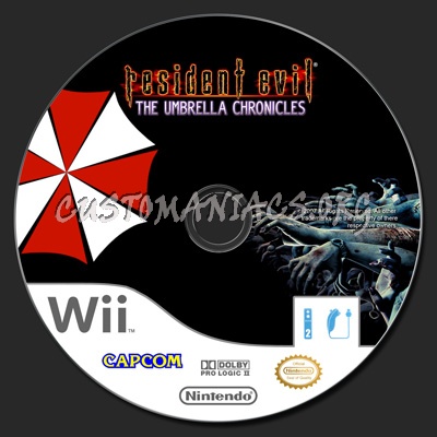 Resident Evil Umbrella Chroniicles dvd label