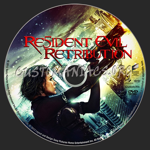 Resident Evil Retribution dvd label