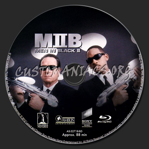 Men in Black II blu-ray label