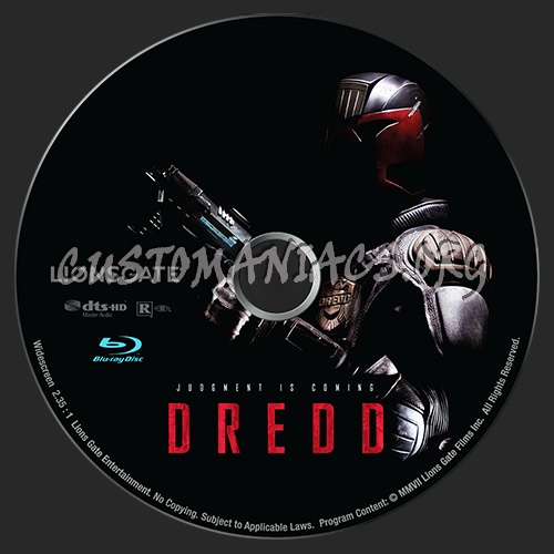 Dredd blu-ray label