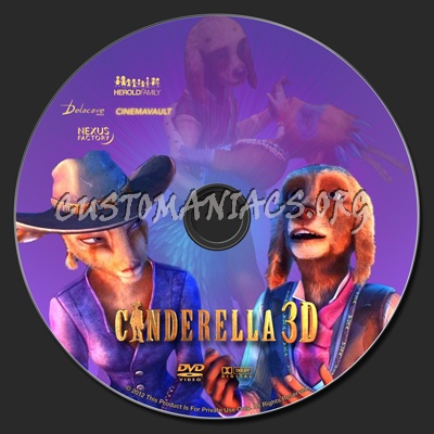 Cinderella 3D aka Cendrillon dvd label