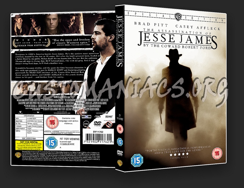 The Assassination of Jesse James by The Coward Robert Ford dvd cover
