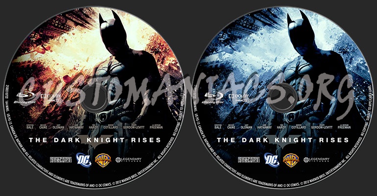 The Dark Knight Rises blu-ray label