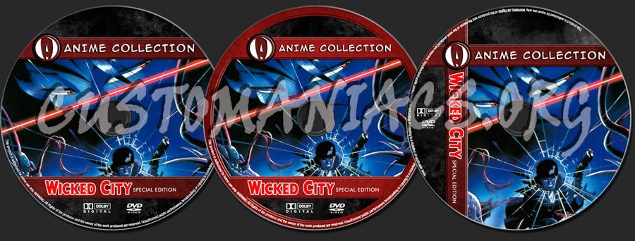 Anime Collection Wicked City dvd label