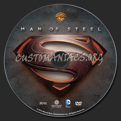Man of Steel dvd label