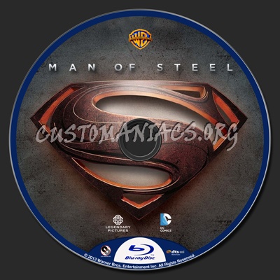 Man of Steel blu-ray label