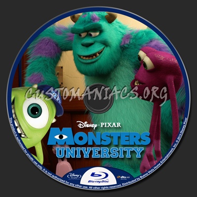 Monsters University blu-ray label