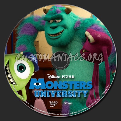 Monsters University dvd label