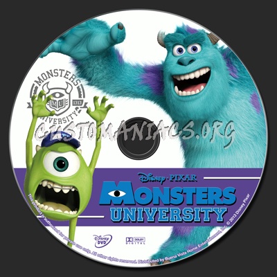 Monsters University dvd label