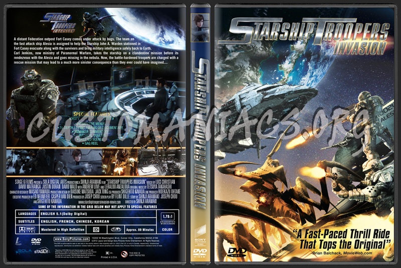 Starship Troopers Invasion dvd cover