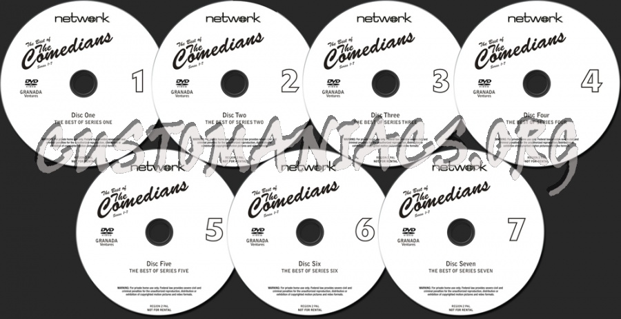 The Comedians dvd label