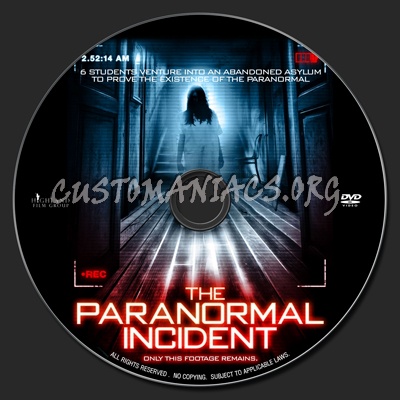 Paranormal Incident (2011) dvd label