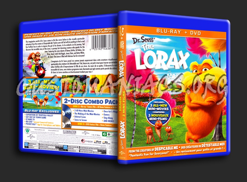 The Lorax blu-ray cover