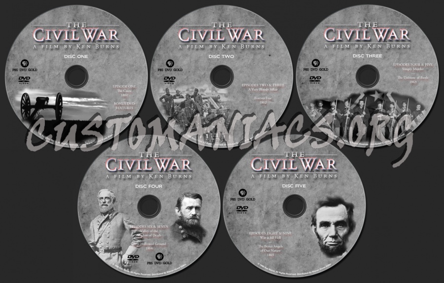 The Civil War (A Film by Ken Burns) dvd label