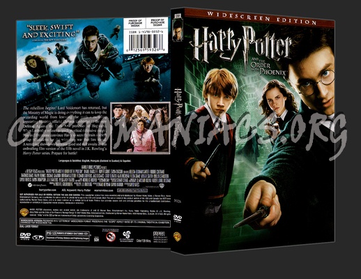 Harry Potter And The Order Of The Phoenix dvd cover