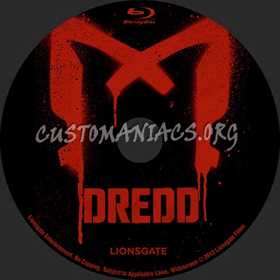 Dredd blu-ray label