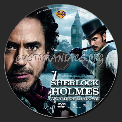 Sherlock Holmes: A Game of Shadows dvd label