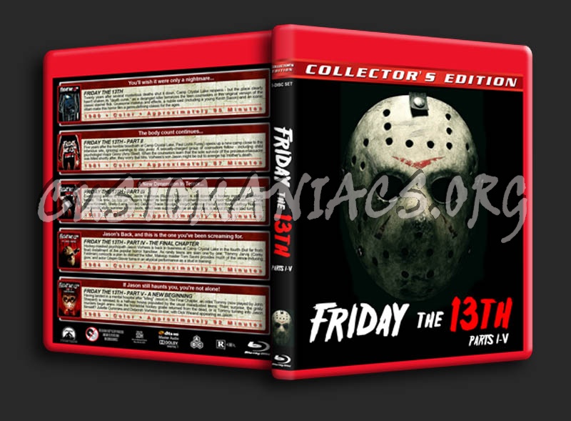 Friday the 13th: Parts 1-5 blu-ray cover