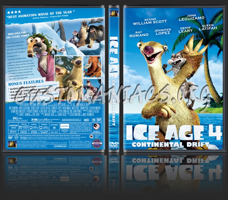 Ice Age 4 Continental Drift dvd cover.