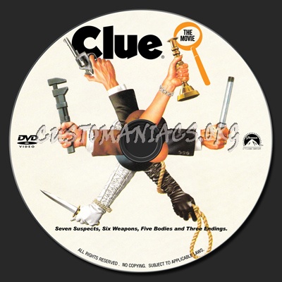 Clue : The Movie (1985) dvd label