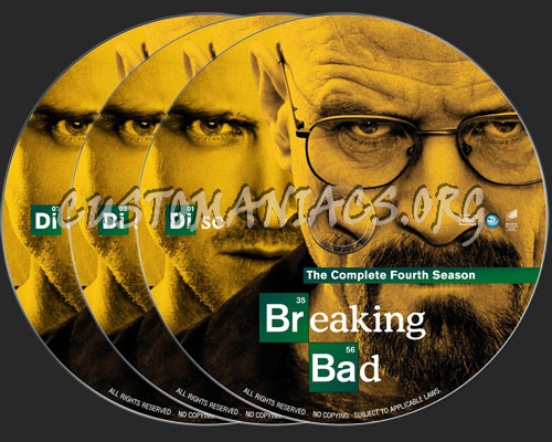Breaking Bad : The Complete Fourth Season blu-ray label