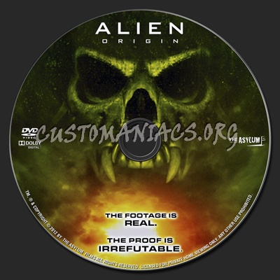 Alien Origin dvd label