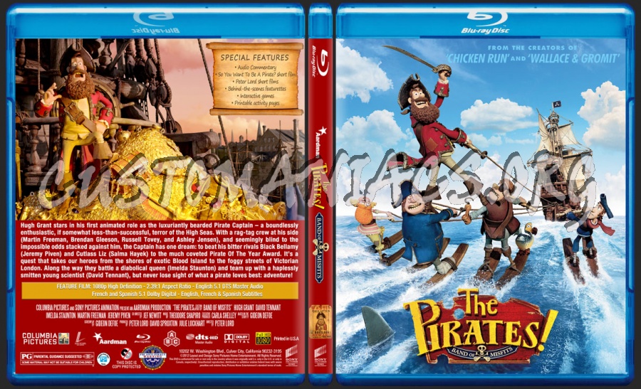 The Pirates! Band of Misfits blu-ray cover
