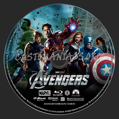 The Avengers blu-ray label