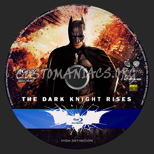The Dark Knight Rises blu-ray label