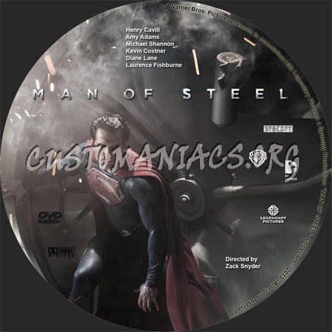 Man of Steel dvd label