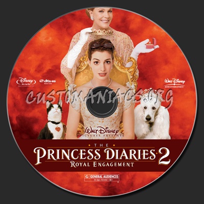 The Princess Diaries 2 Royal Engagement blu-ray label