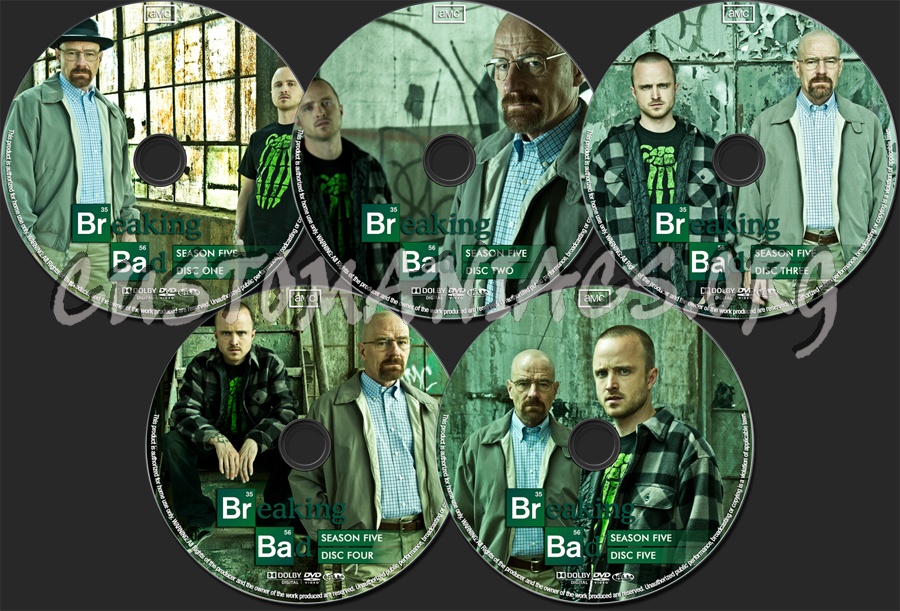 Breaking Bad Season 5 dvd label