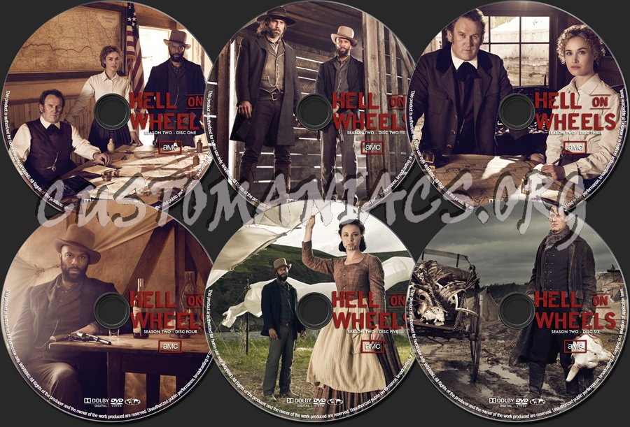 Hell On Wheels Season 2 dvd label