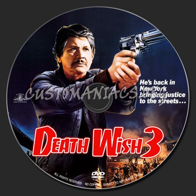 Death Wish 3 (1985) dvd label