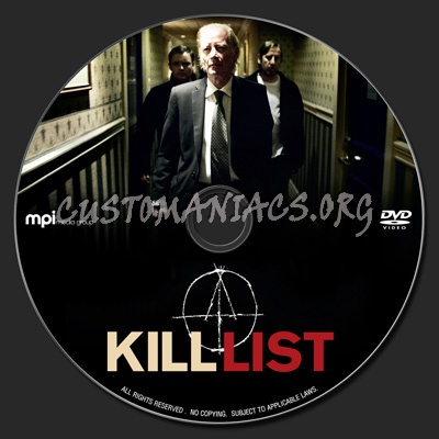 Kill List (2011) dvd label