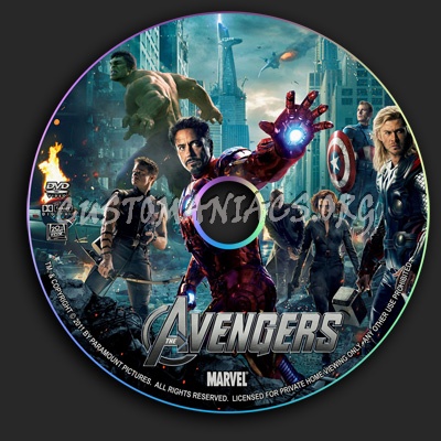 The Avengers dvd label