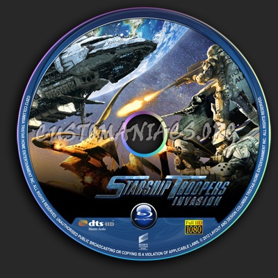 Starship Troopers Invasion blu-ray label