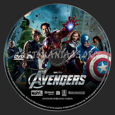 The Avengers dvd label