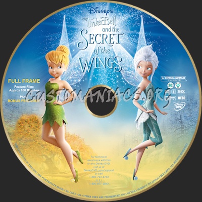 Tinker Bell and the Secret of the Wings dvd label