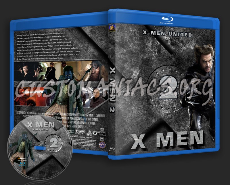 X Men 2 : United blu-ray cover