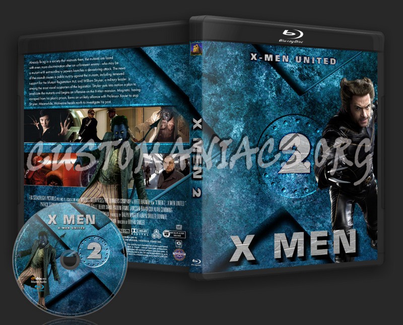 X Men 2 : United blu-ray cover