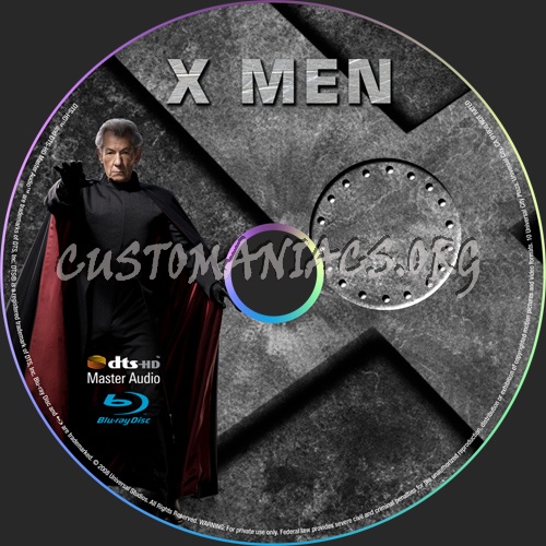 X Men blu-ray label