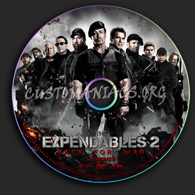 The Expendables 2 dvd label